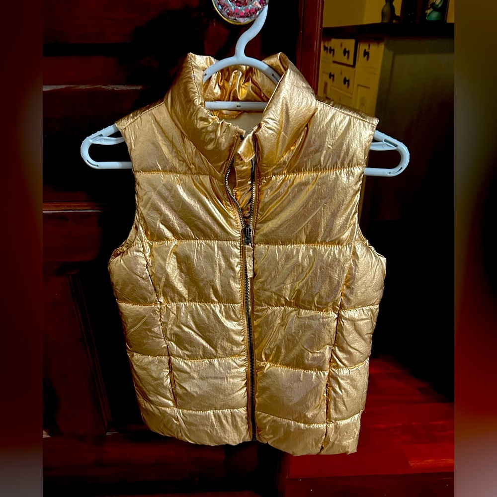 Old navy gold puffy vest